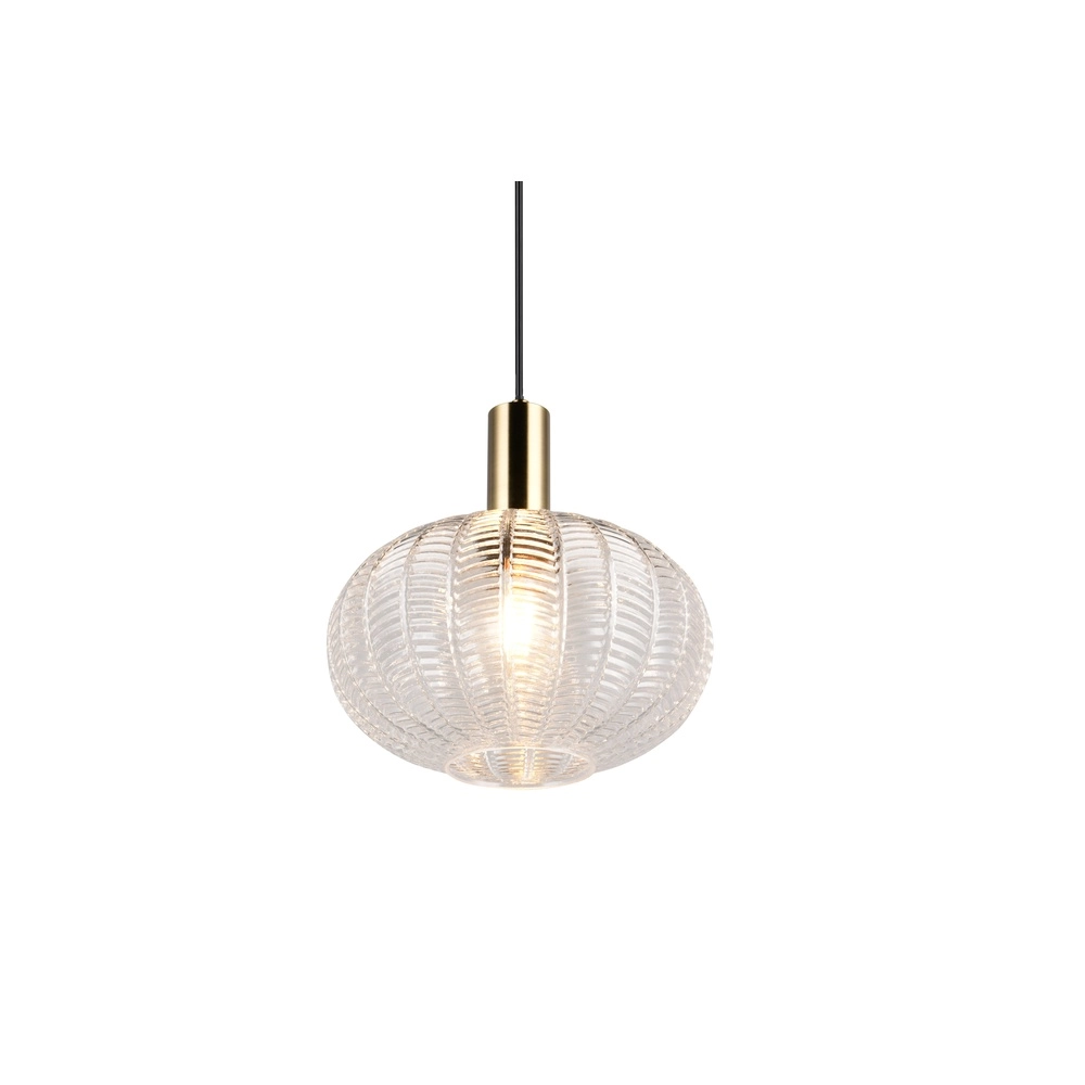 Lampe pendante classique Elvezia Verre transparent Trio 4017807682045