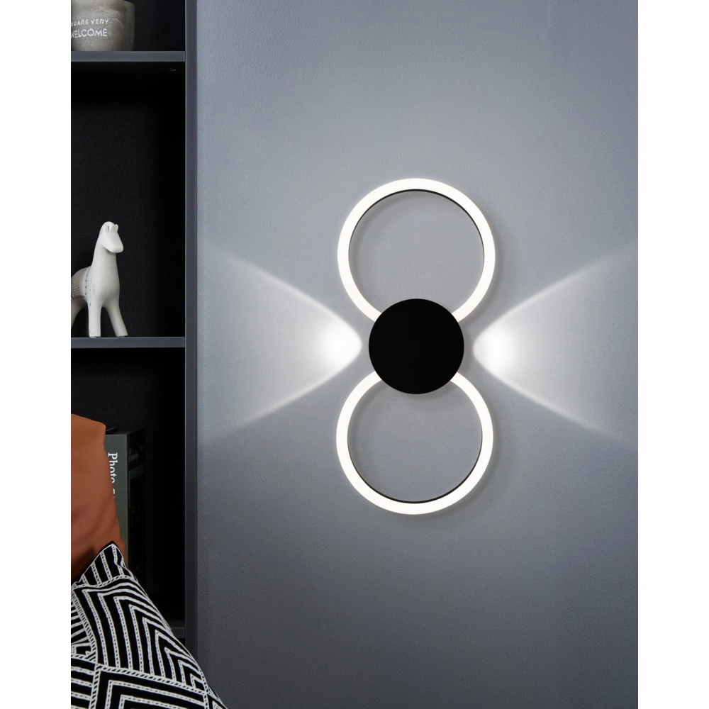 Applique murale design Venticello 1 noir Eglo 9008606357444