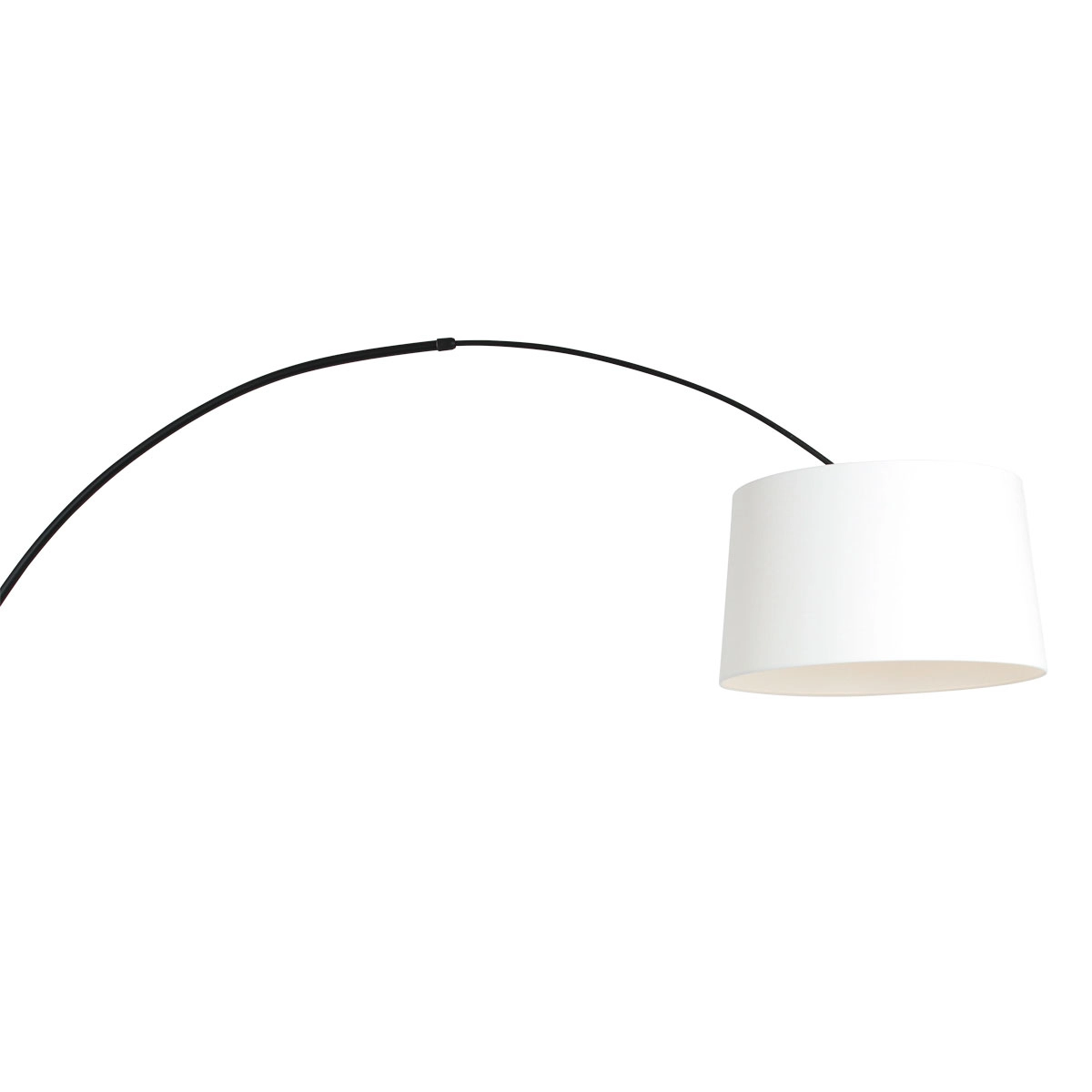 Lampe à arc murale Sparkled noir avec abat-jour blanc Steinhauer 8712746146639