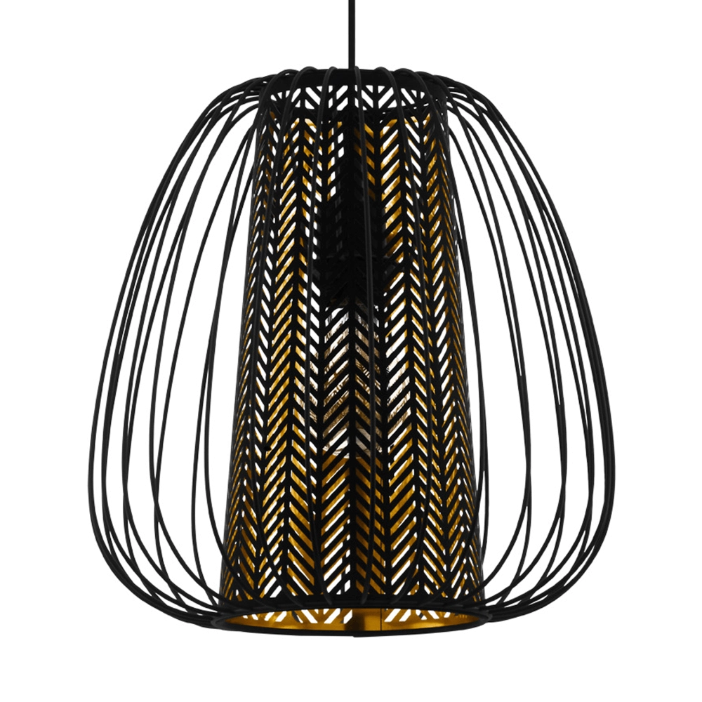 Lampe suspendue Curasao noir avec de l'or Lampe suspendue Curasao noir avec de l'or