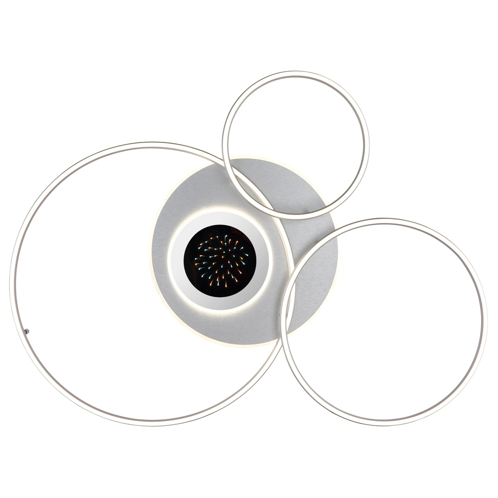 Lampe de plafond moderne Johnson Gris argenté Globo 9007371592548