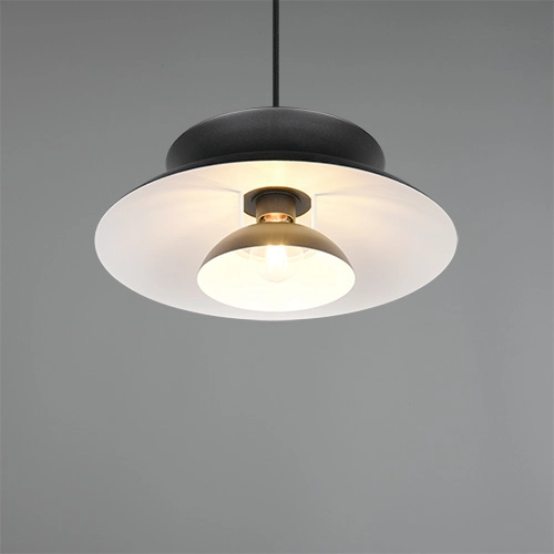 Conception de la lampe suspendue Amarila noir Ø 40cm Trio 4017807682786