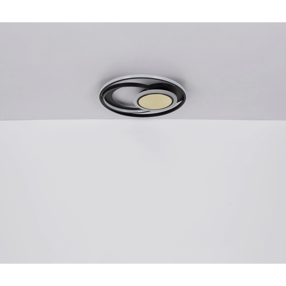Lampe de plafond à design Pikara noir avec bois Globo 9007371474707