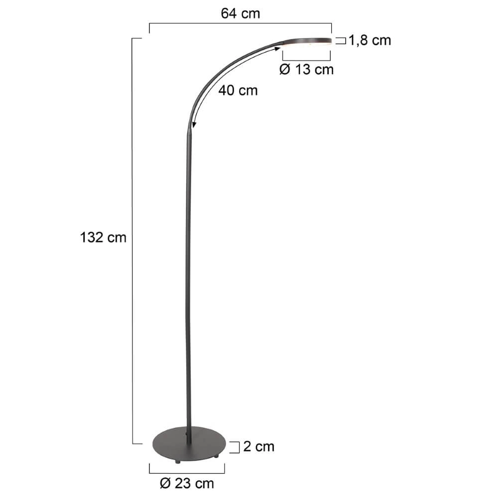 Lampe de lecture LED flexible Platu noir Steinhauer 8712746151510