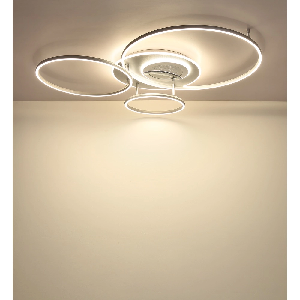 Lampe de plafond moderne Johnson Gris argenté Globo 9007371592548