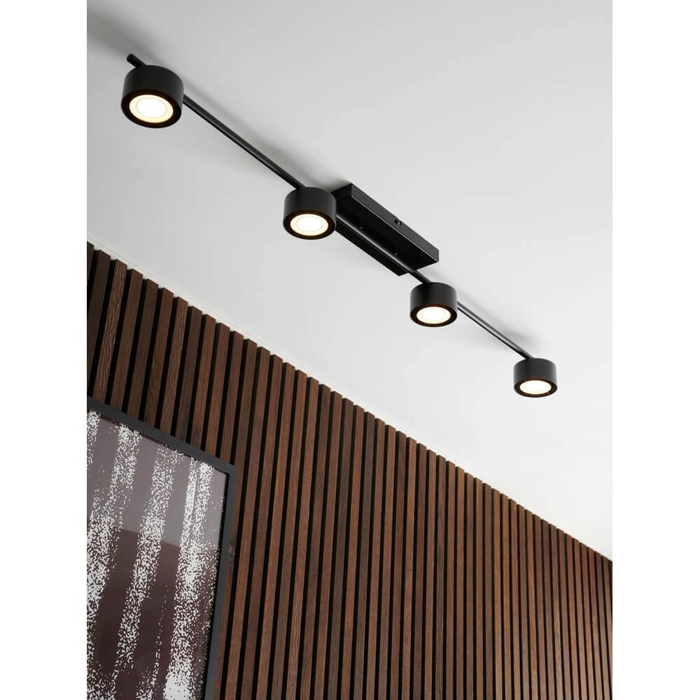 Plafonnier design Clyde 4 lumières noir Nordlux 5704924012259
