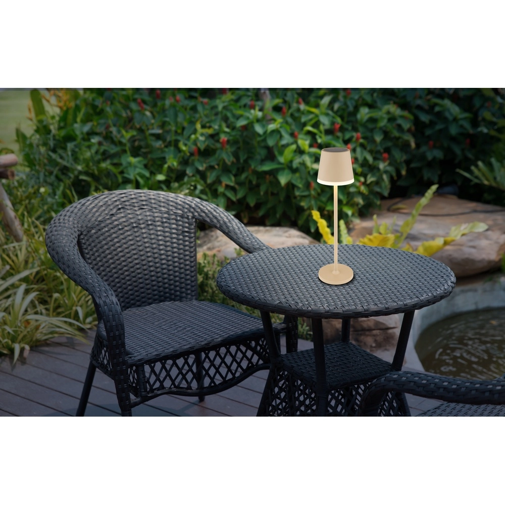 Lampe de table solaire Vannieso brun sable Globo 9007371458684