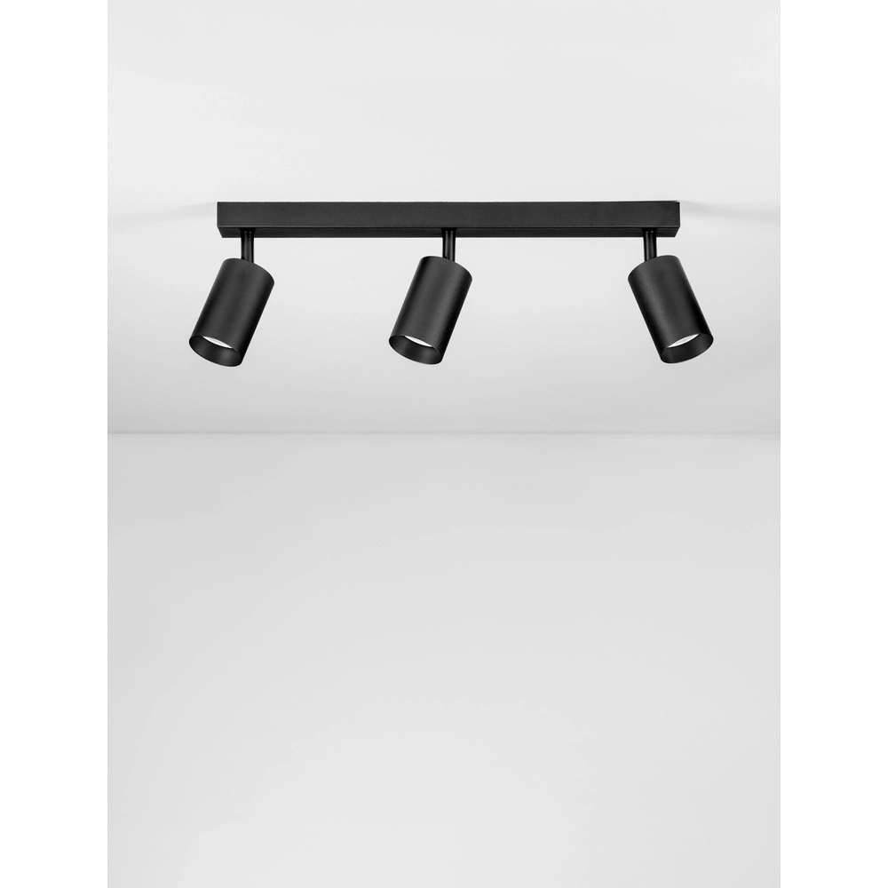 Spot de plafond Reig 3 lumières noir Lyora 5212017477958
