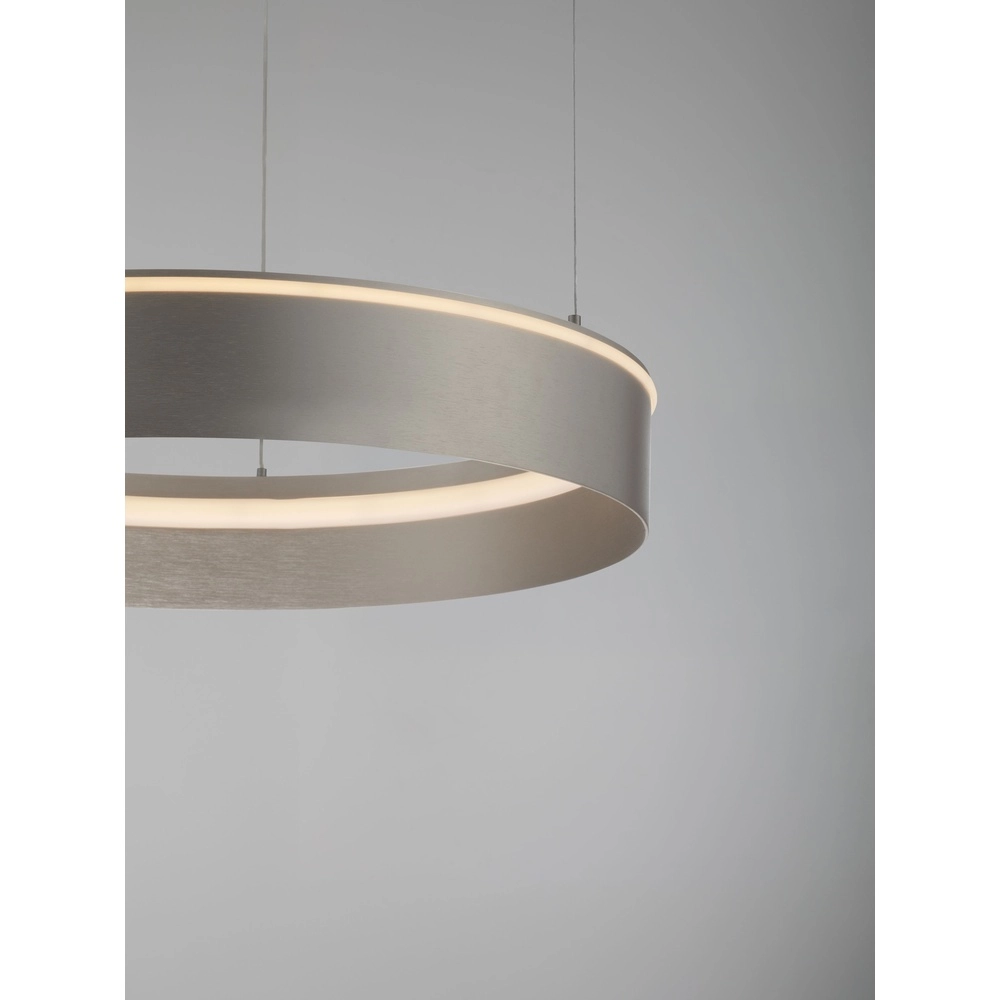 Lampe pendante moderne Olivia nickel Ø 60cm Lyora 5212017494214