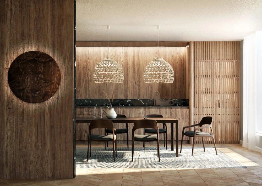 Suspension en rotin Boho L Ø 60cm Lyora 5903139111522