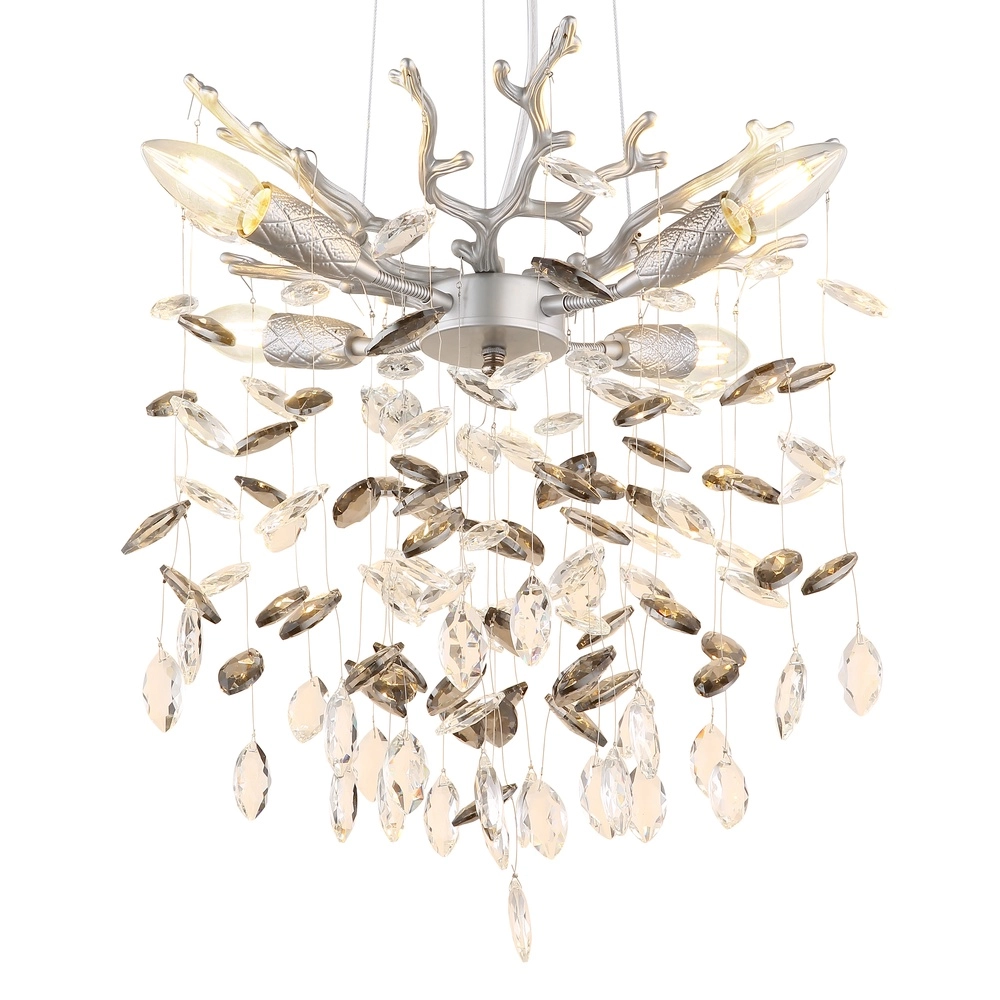 Lampe suspendue Queena gris argenté Ø 40cm Globo 9007371522675