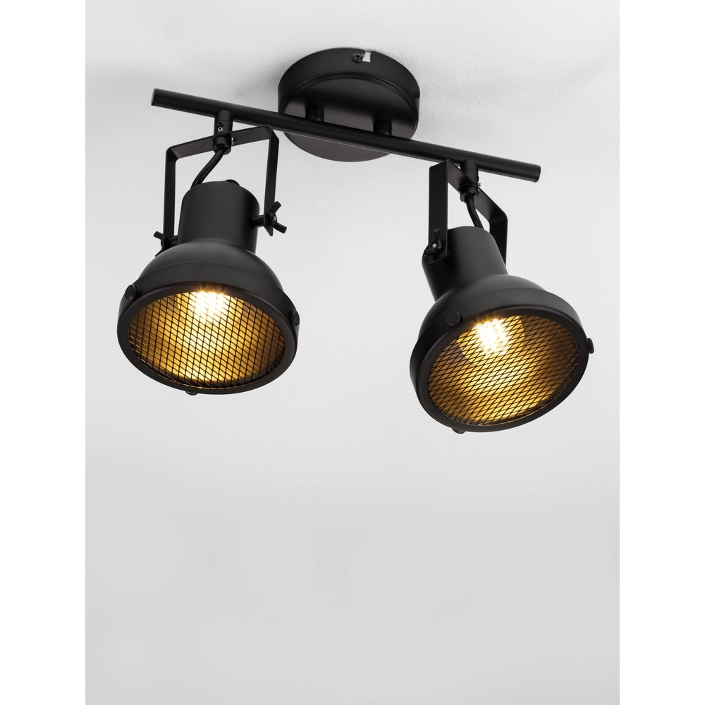 Plafonnier Ruvi 2 lumières noir Plafonnier Ruvi 2 lumières noir