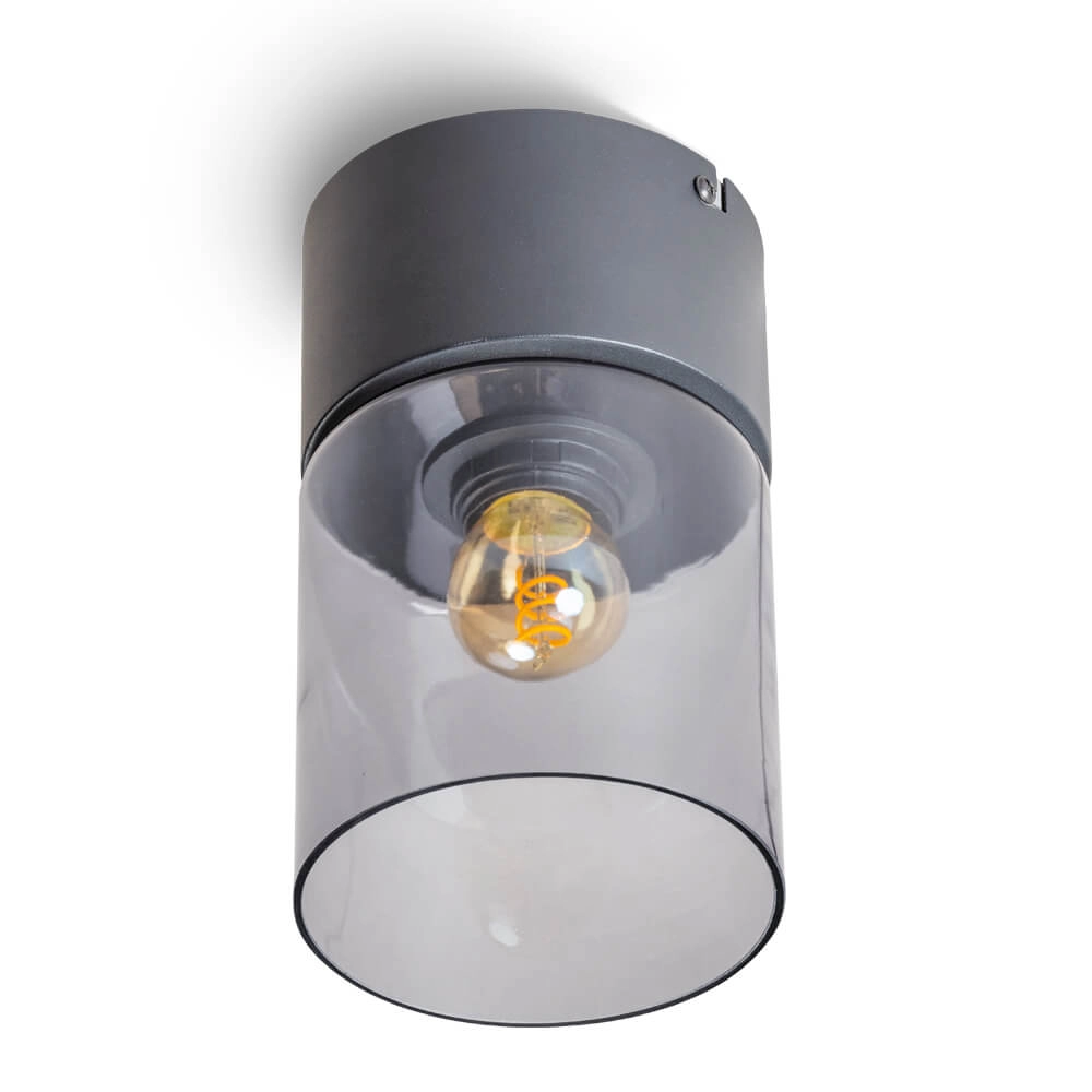 Plafonnier en verre Sledge Glass verre de fumée