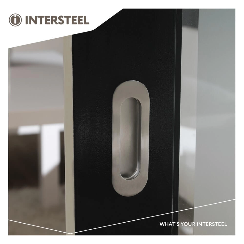 Poignée de porte coulissante ovale Alvro Store en acier inoxydable 12x4cm Intersteel 8714186104644