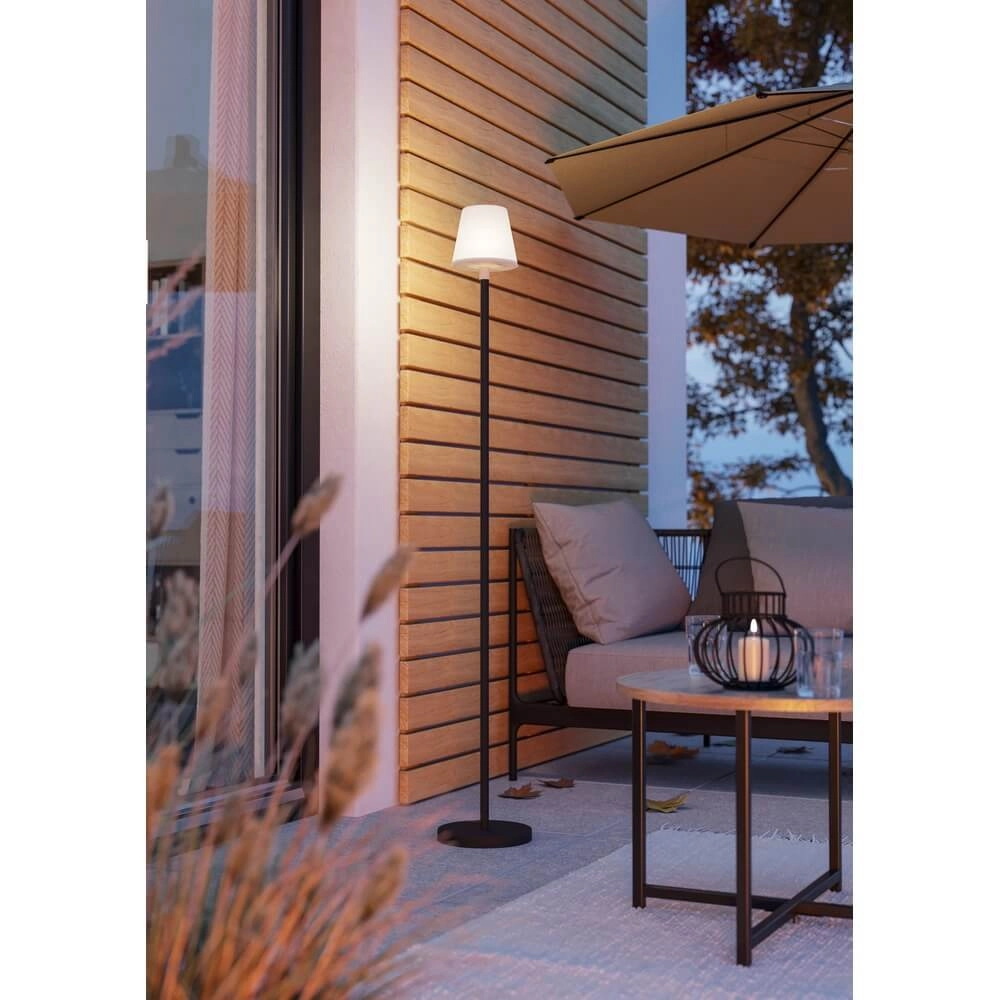 Lampe de terrasse design Montapalma Noir avec cône blanc Eglo 9002759758882
