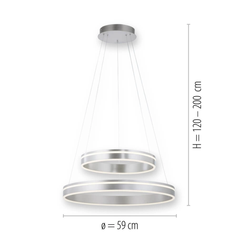 Lampe suspendue Q-Vito Ø 59cm en métal Paul Neuhaus 4012248351482