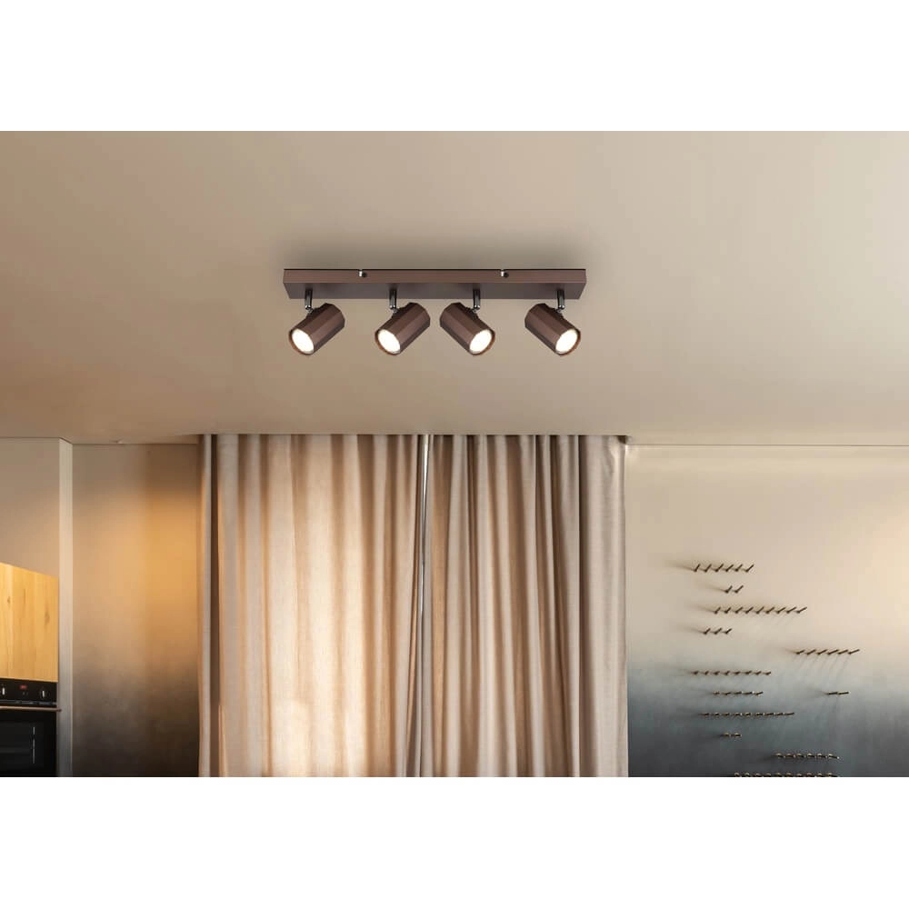 Plafonnier en bronze James 4 lumières Globo 9007371456888