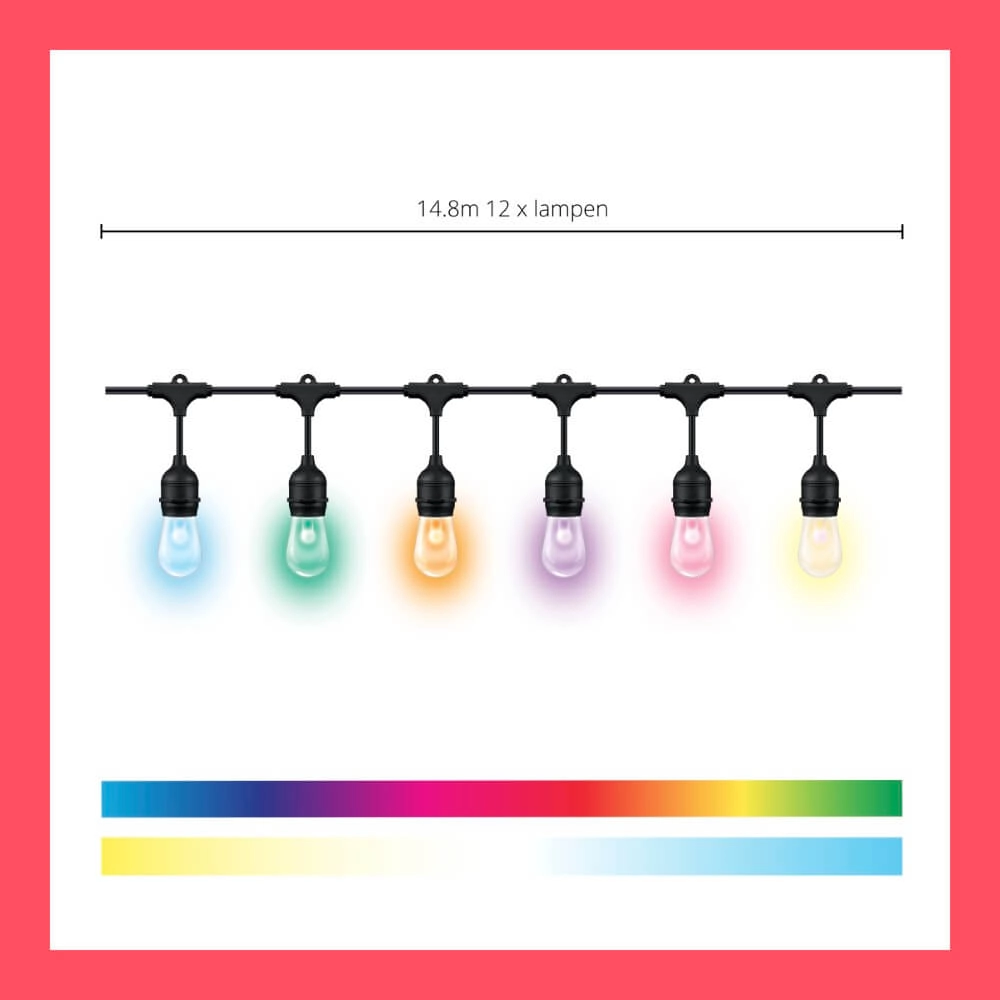 String Lights avec 12 lumières d'ambiance intelligentes WiZ 8719514554450