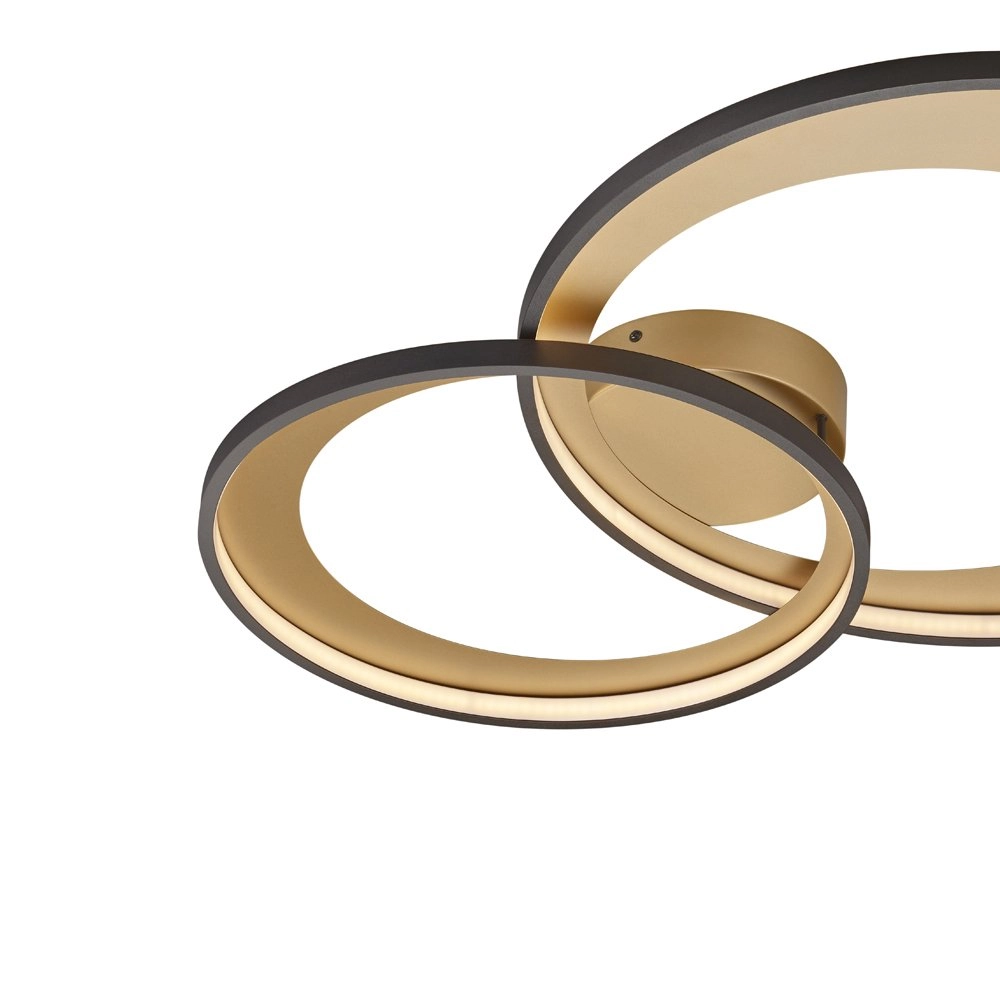 Lampe de plafond Granada Noir Trio 4017807433388