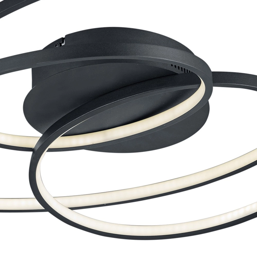 Plafonnier moderne Gale noir Trio 4017807441437