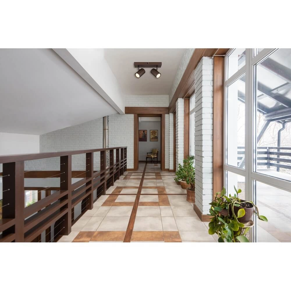 Plafonnier en bronze James double Globo 9007371447886