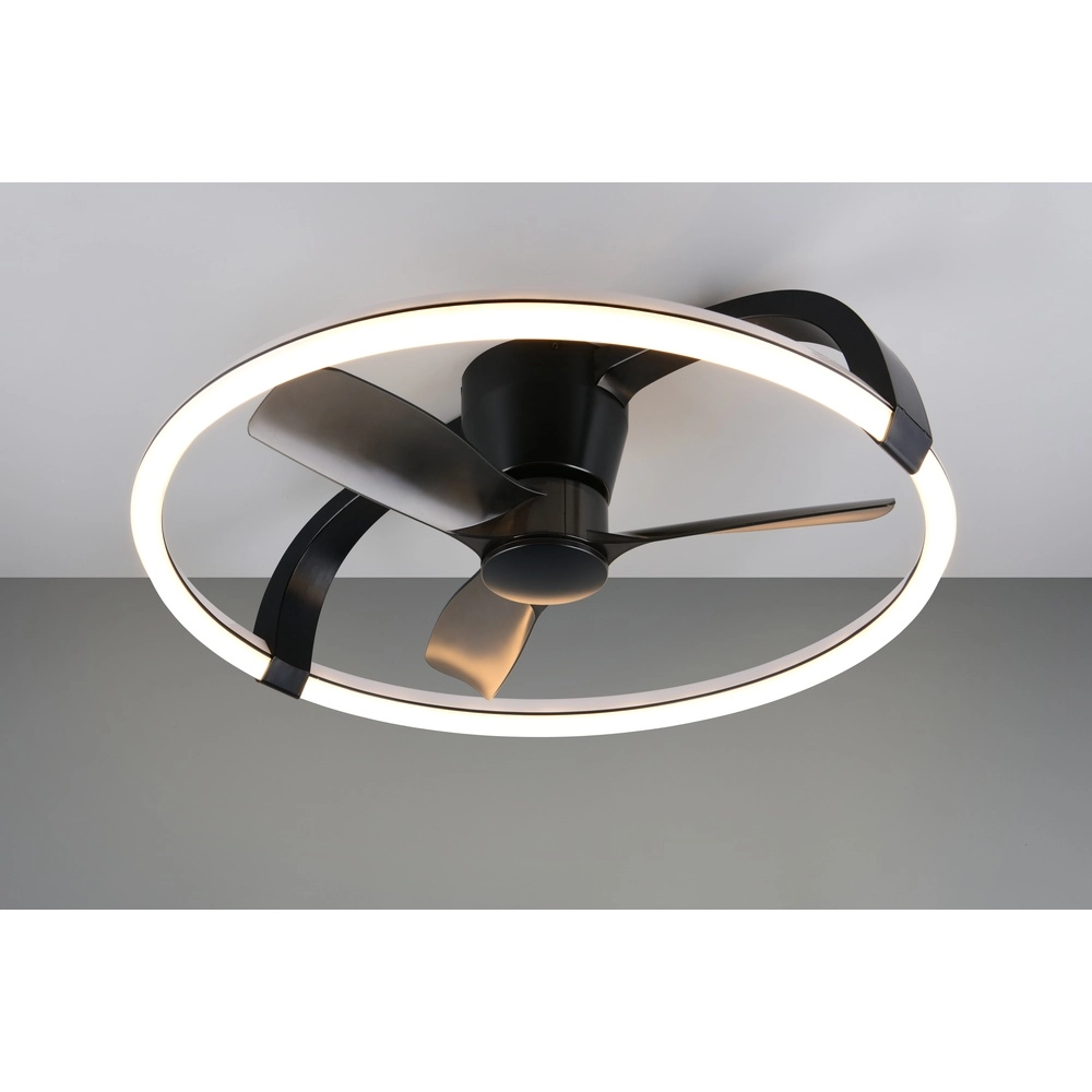 Ventilateur de maison intelligente Stockholm noir Ø 73,5 Tuya Trio 4017807693133