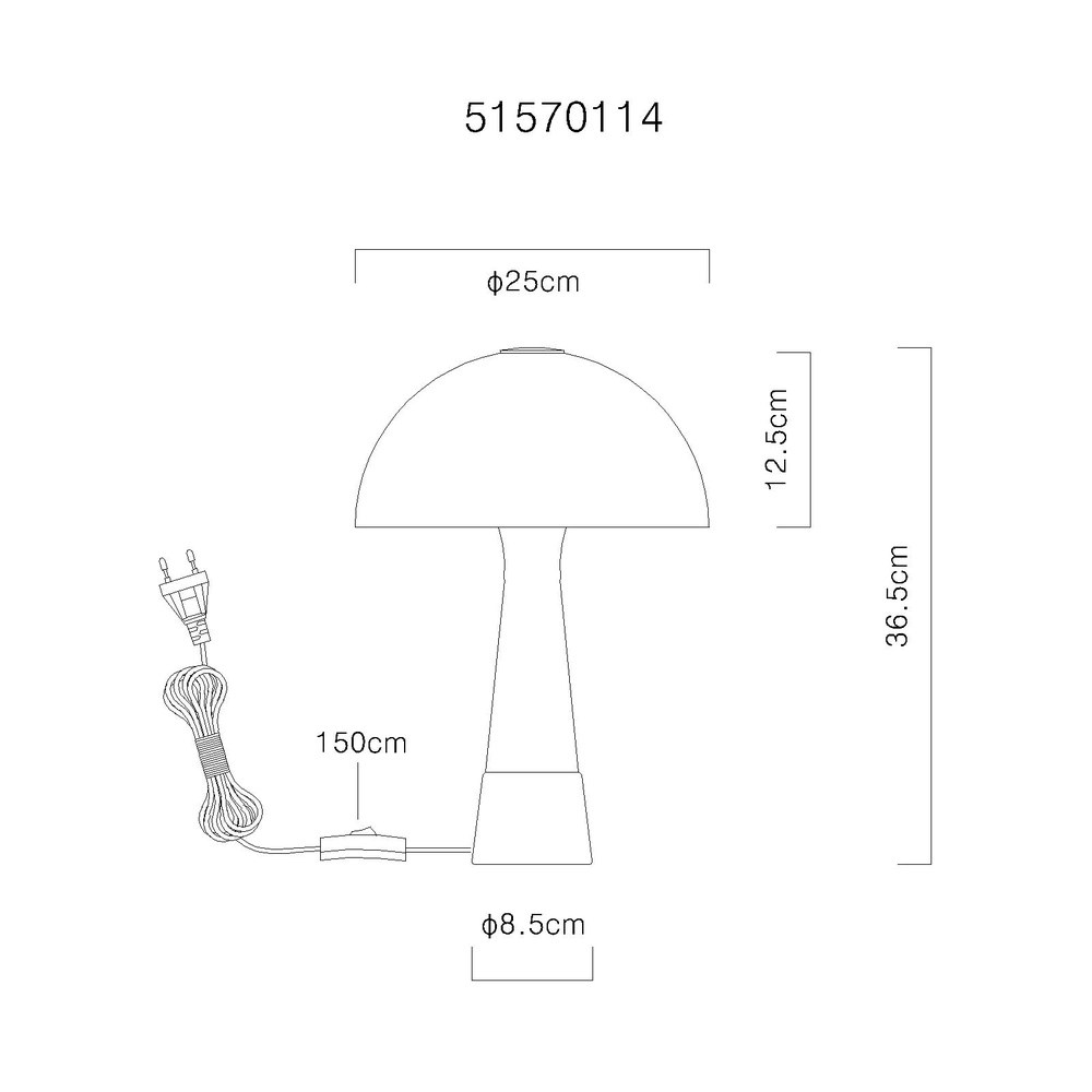 Lampe de table unique Paulin Ø 25cm vert Globo 9007371513802