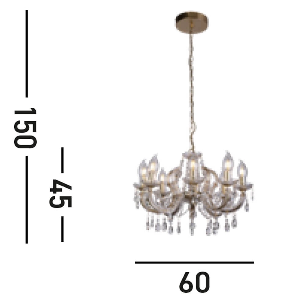 Lustre Utah Convient pour une utilisation en extérieur Searchlight 5053423272801