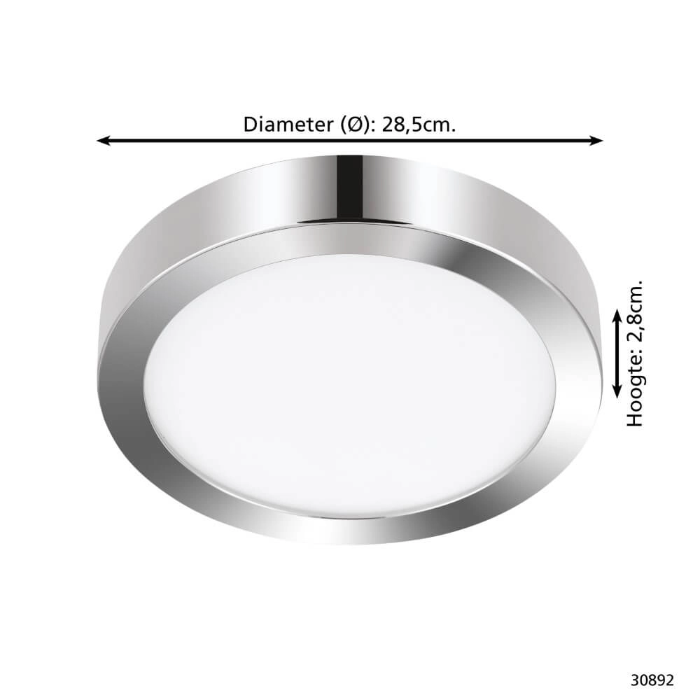 Plafonnier de salle de bain en acier inoxydable Fueva 5 4000K Eglo 9002759308926