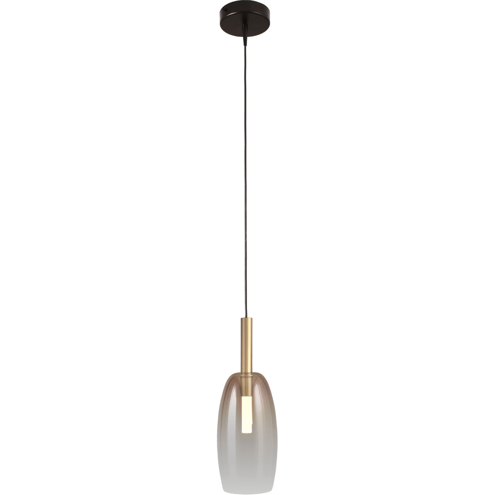 Lampe pendante Ø 11,5 cm Lido Olive Or avec verre doré qui s’estompe.