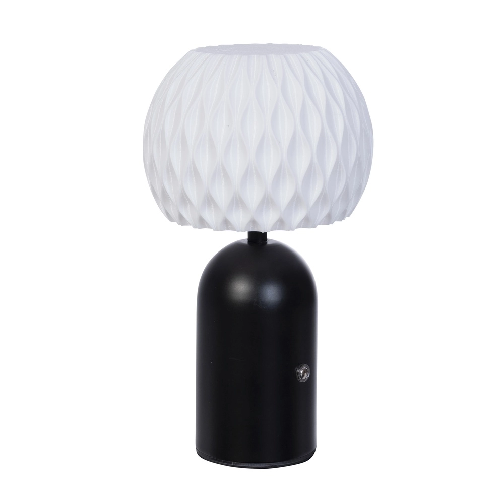 Lampe de table Obidos noir rechargeable par USB Lampe de table Obidos noir rechargeable par USB