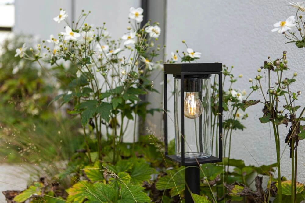 Lampe de jardin sur pied Flair solaire noir Lutec 6939412070766