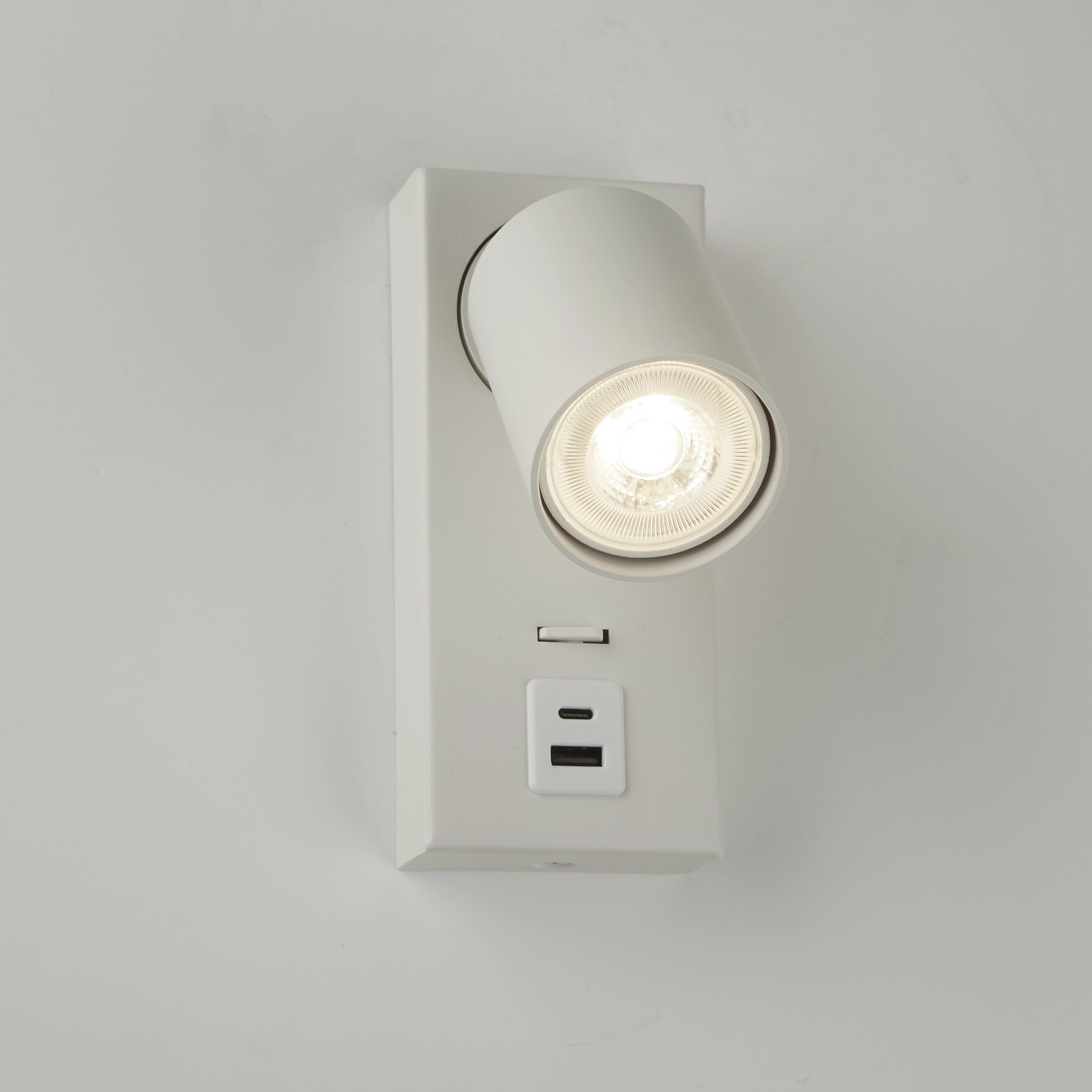 Lampe de chevet Moon 1 Blanc avec USB