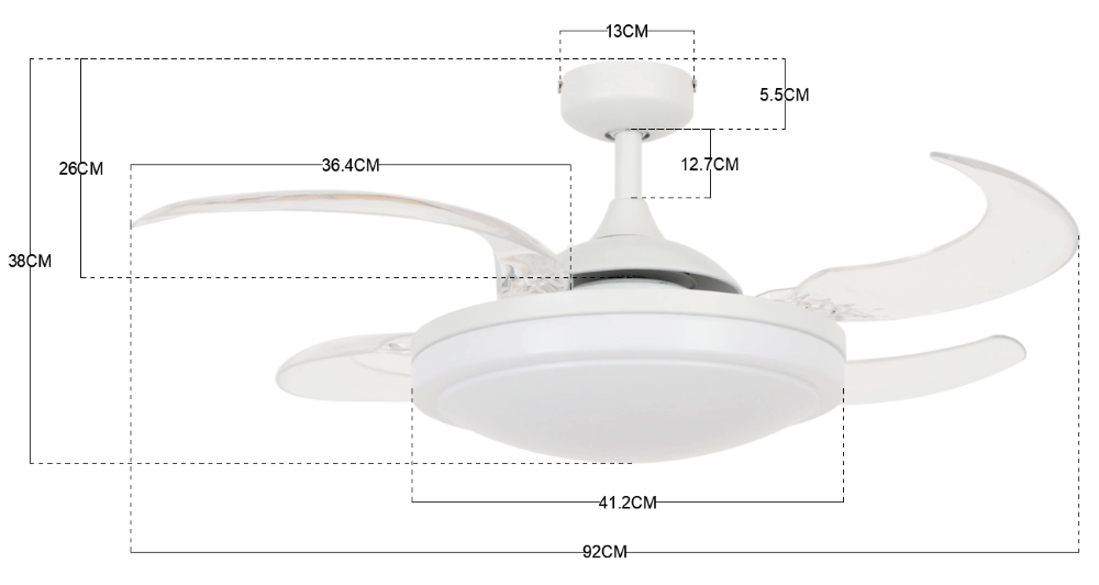 Ventilateur de plafond blanc Fanway Evora Ø 91,5 cm Beacon 9333509127703