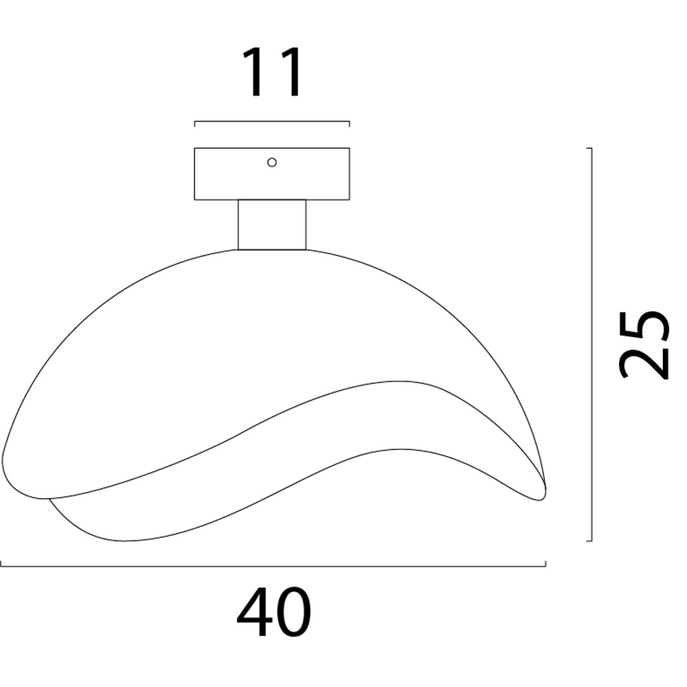 Lampe de plafond à design Volta Ø 40 cm - ondulé - sable Masterlight 8718121390437