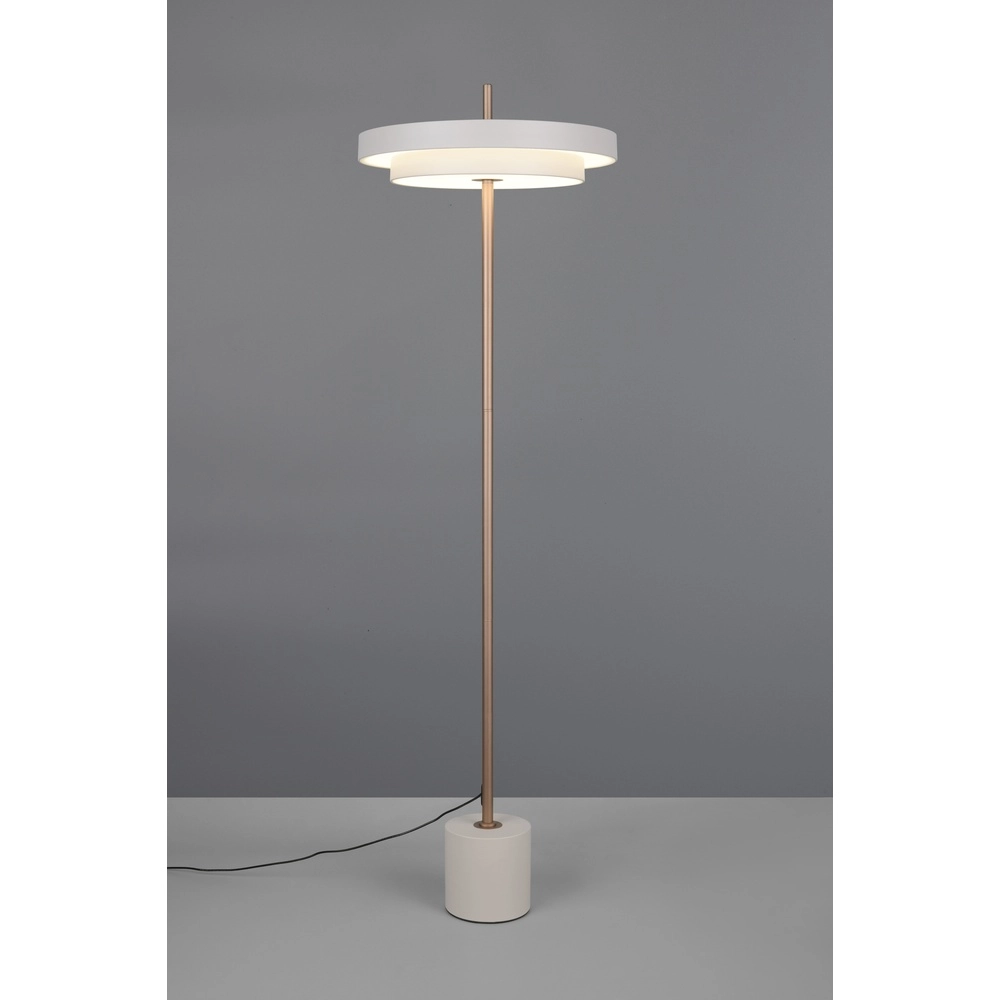 Lampadaire moderne Keaton blanc Trio 4017807655933