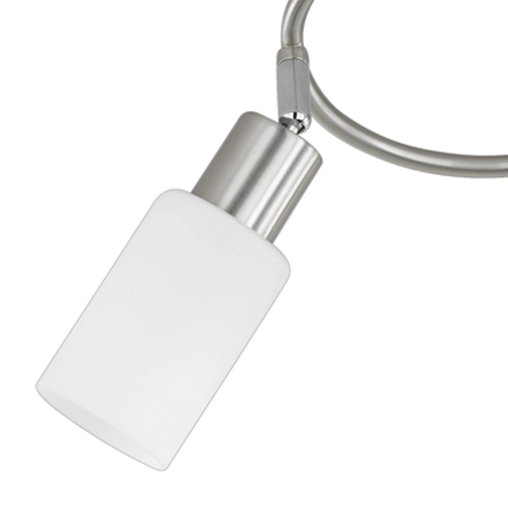 Plafonnier moderne Mars 3 lumières nickel mat Trio 4017807224078