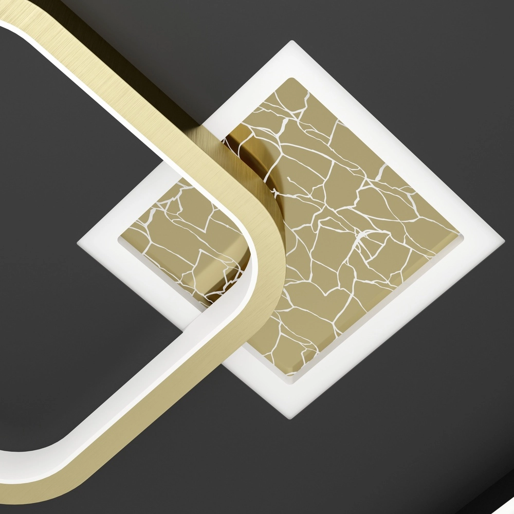 Lampe de plafond à design Tiriolo LED - Noir avec or - 38x38cm Eglo 9008606316373