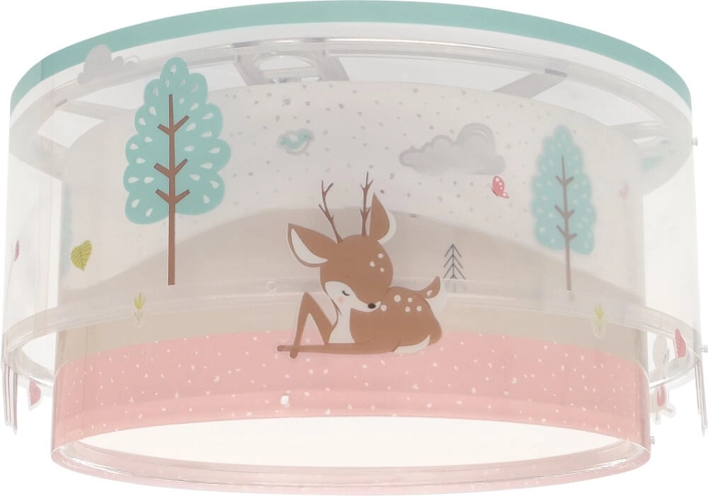 Plafonnier chambre d'enfant Loving Deer rose Dalber 8420406612768
