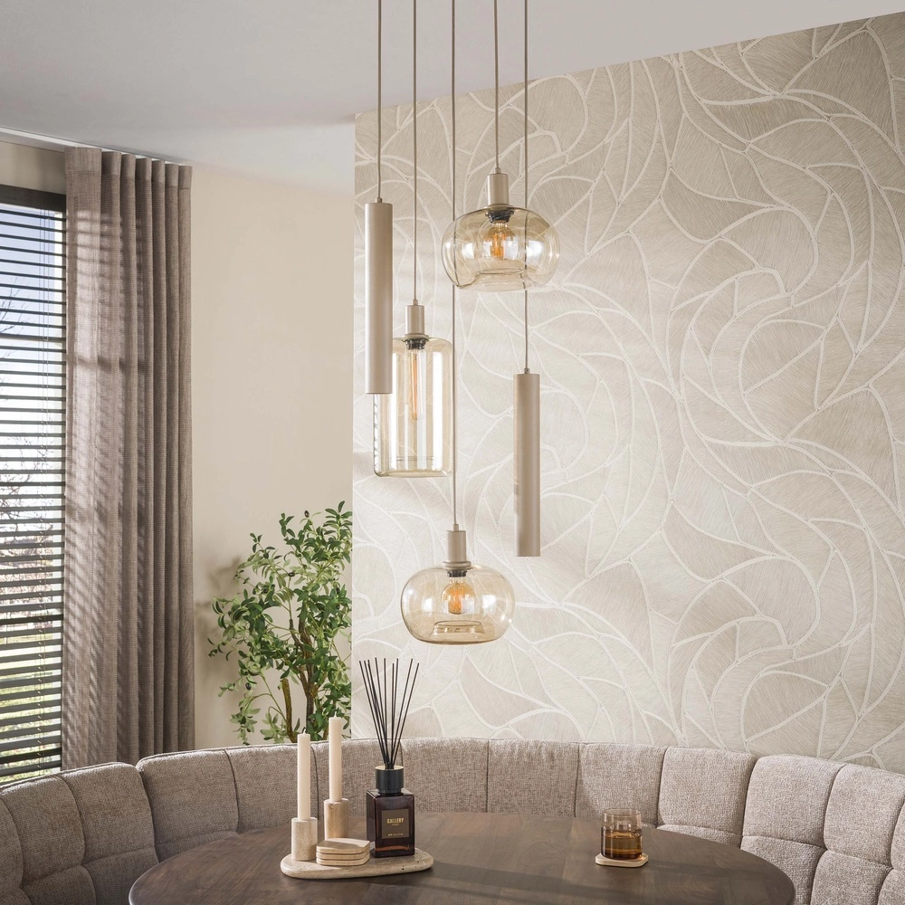 Lampe pendante de conception Serene Brun sable 5 clair Lyora 8716803514799