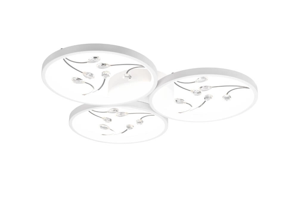 Plafonnier LED blanc Groovy 3 lumières Trio 4017807541830