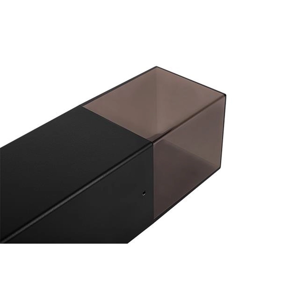 Lampe de jardin moderne Denver noir avec verre fumé 60 cm Lyora 5904703019602