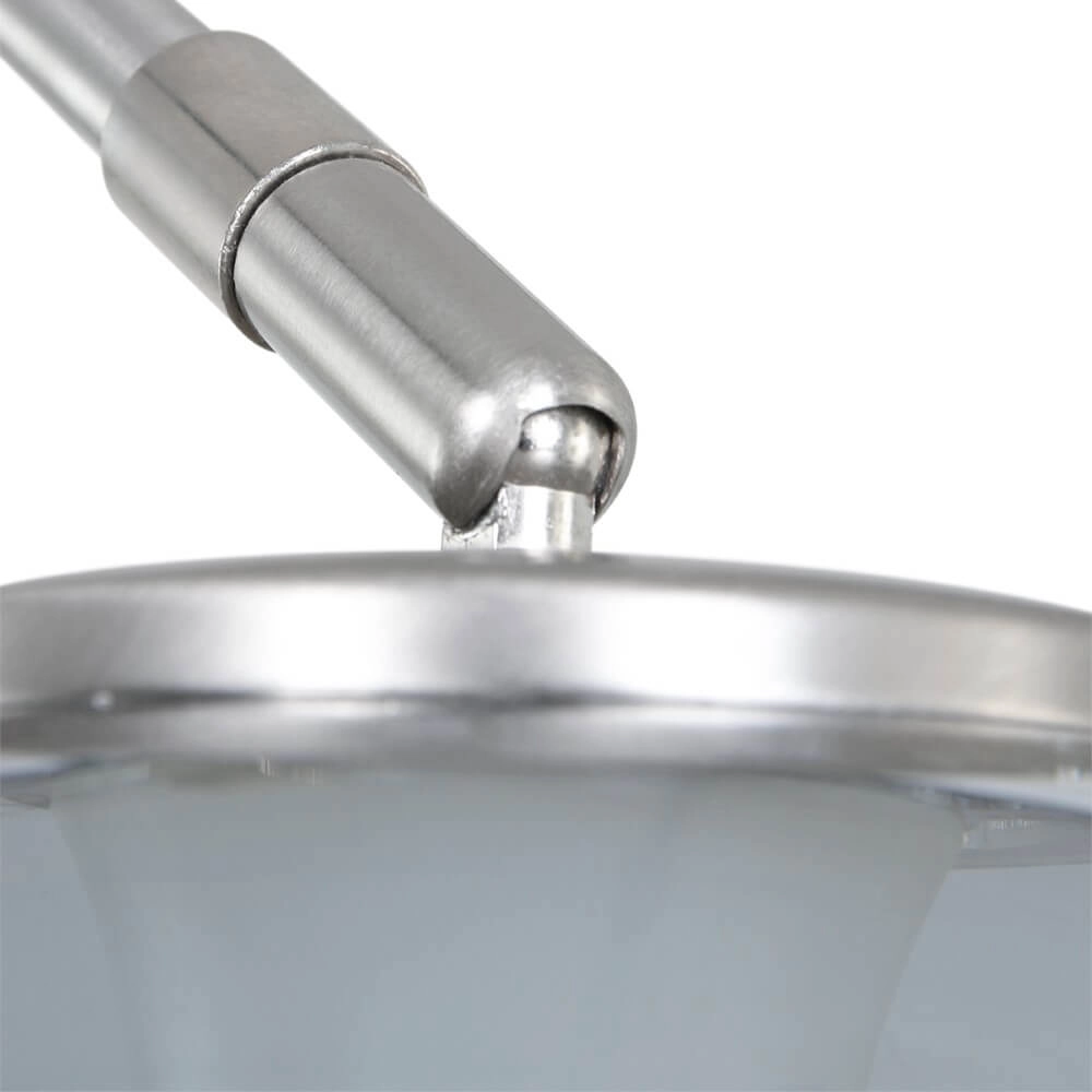 Lampe à arc Gramineus en acier avec verre fumé Steinhauer 8712746116496