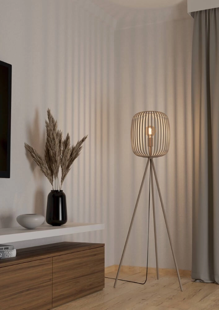 Lampadaire marron sable Romazzina Ø 32,5 cm Eglo 9008606244515