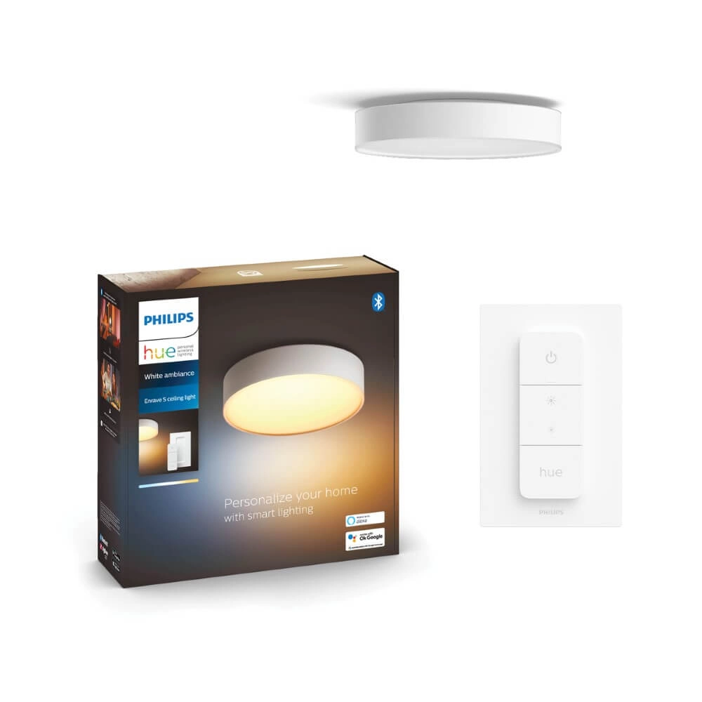Plafonnier Hue Enrave S - White Ambiance Ø 26,1 cm blanc Philips 8718696176412