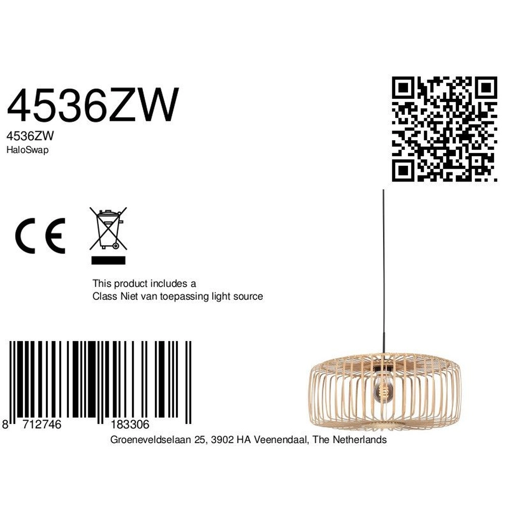 Suspension HaloSwap Rotin Ø 40cm Steinhauer 8712746183306