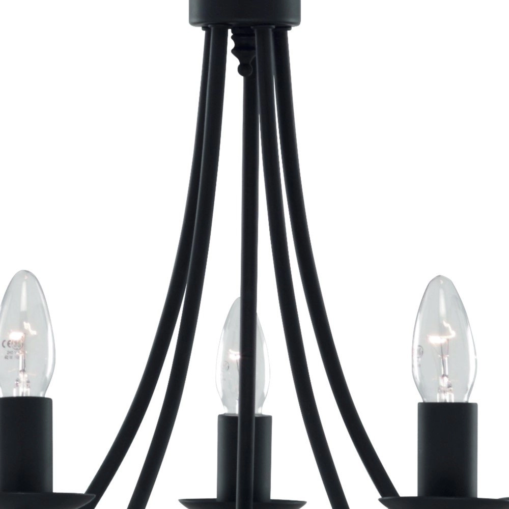 Lustre noir Maypole 5 lumières Searchlight 5013874205957
