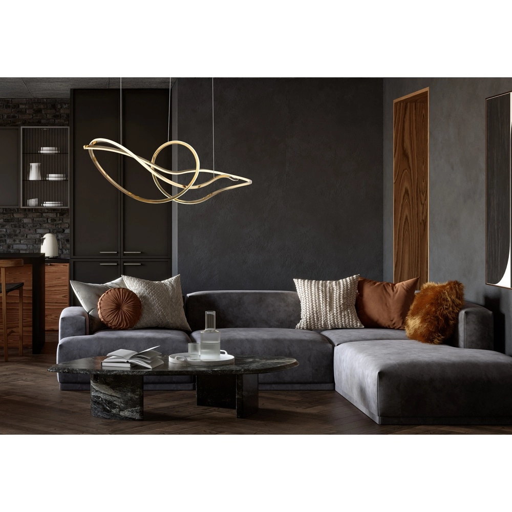 Lampe pendante dorée Iduna Modernité Globo 9007371507429
