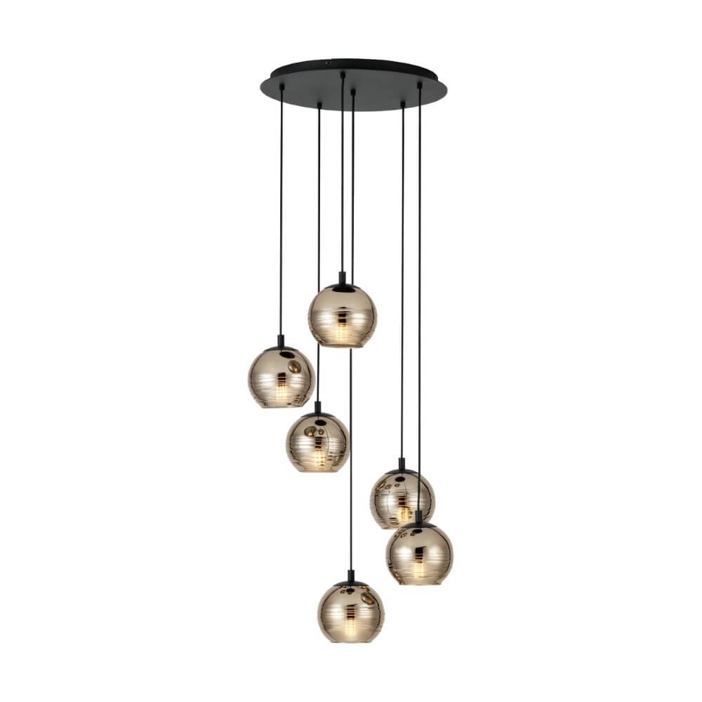 Lampe suspendue 6 lumières Lemorieta noir Lampe suspendue 6 lumières Lemorieta noir