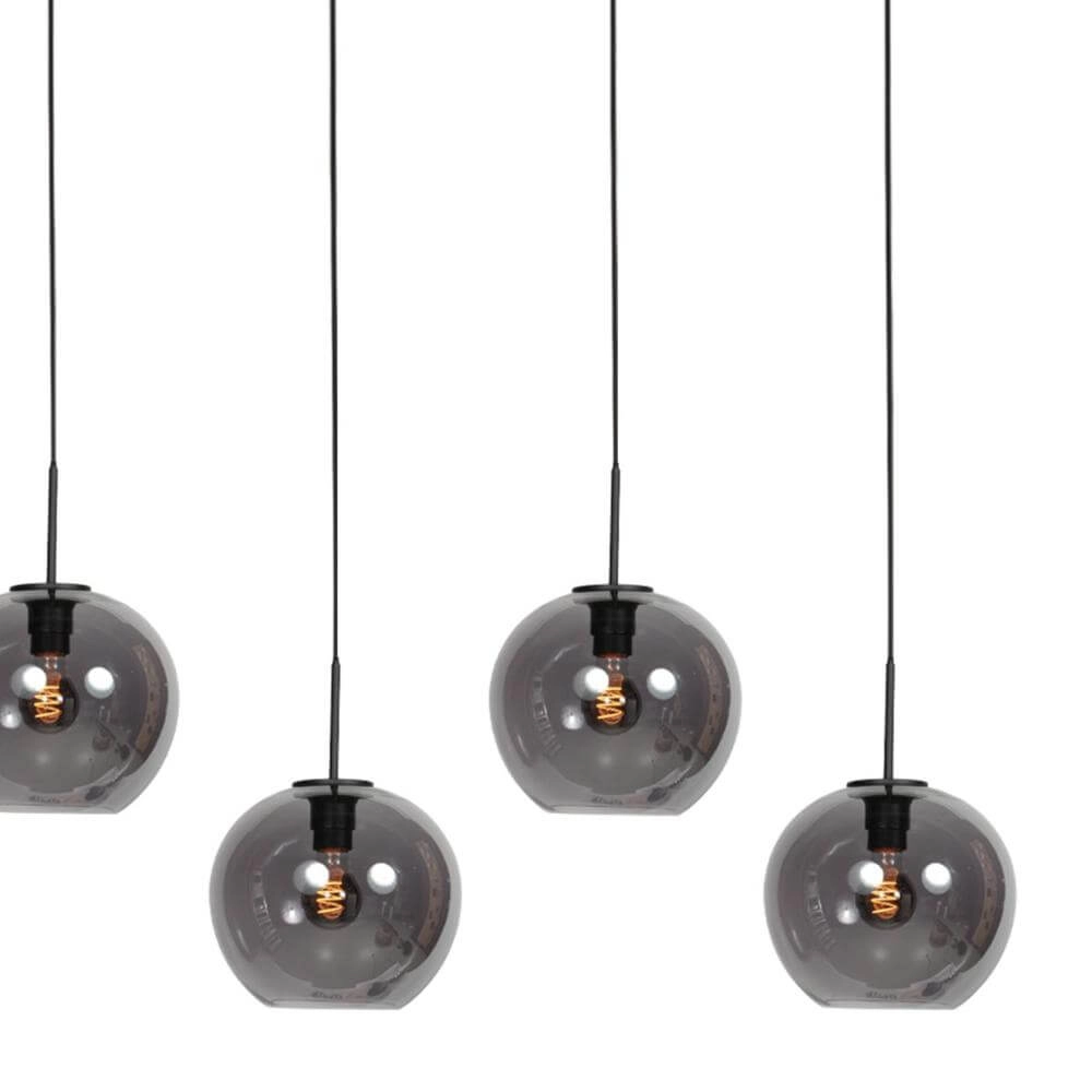 Suspension HaloSwap Noir avec boule de verre fumé Steinhauer 8712746179668